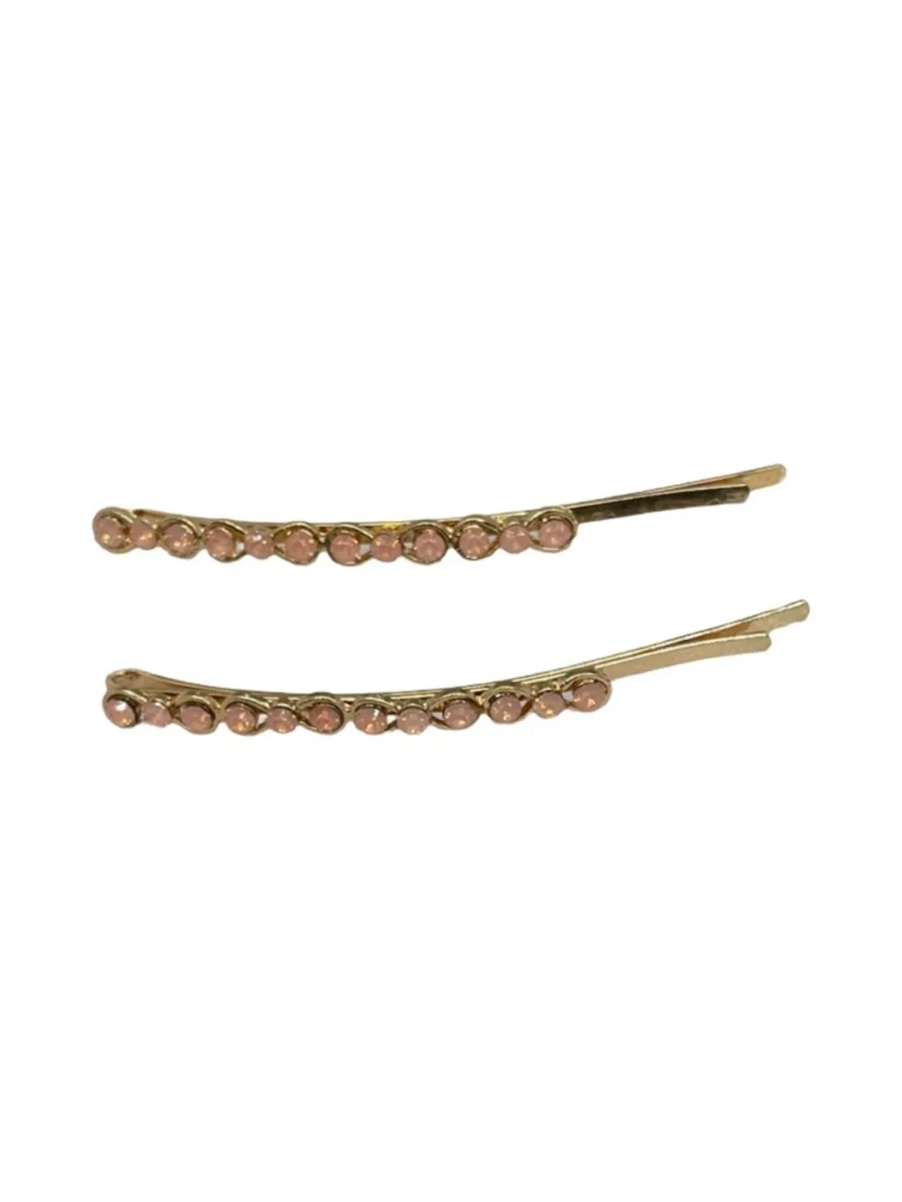 Gold-Tone Pink Crystal Bobby Pin Set - Women Accessories FINAL PRiCE DROP